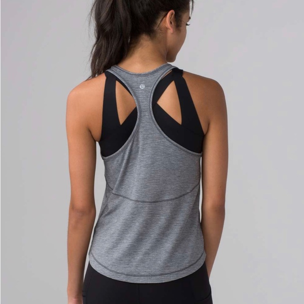 EUC 💖 Lululemon Long Distance Tank Heathered Black / Black